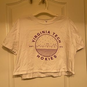 Virginia Tech Cropped White tshirt